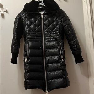 Elegant Black Quilted Women's Coat